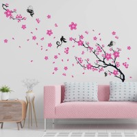 Rózsaszín virág csoda - Falmatrica